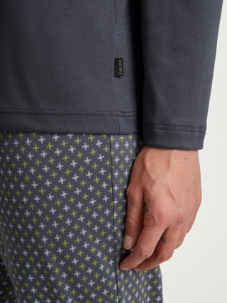 HERREN Pyjama, anthrazit