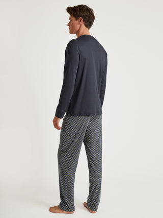 HERREN Pyjama, anthrazit