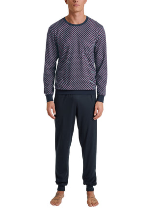 HERREN Pyjama mit Bündchen, mars red