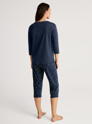 DAMEN Pyjama 3/4, peacoat blue