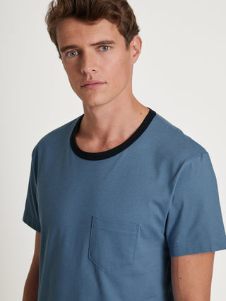 HERREN Pyjama kurz, coronet blue