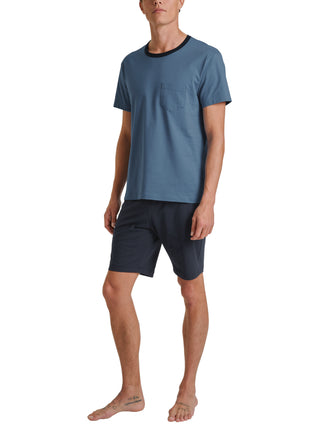 HERREN Pyjama kurz, coronet blue