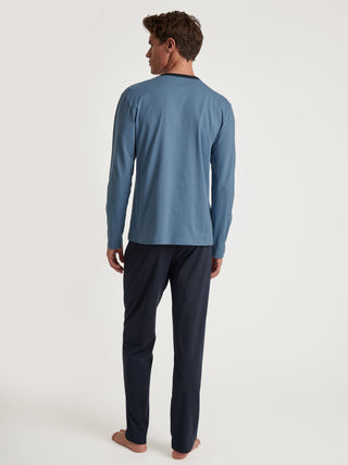 HERREN Pyjama, coronet blue