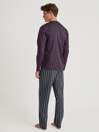 HERREN Pyjama, plum