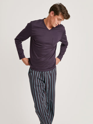 HERREN Pyjama, plum