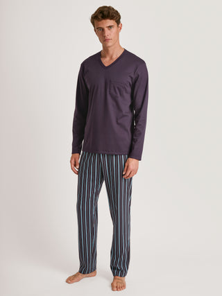 HERREN Pyjama, plum