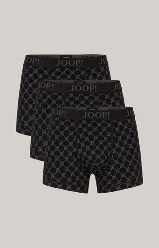 3-er Pack Boxer in Schwarz gemustert