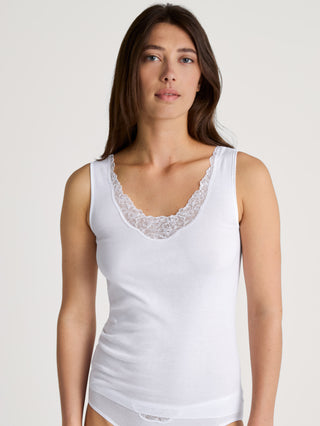 DAMEN Top ohne Arm, weiss