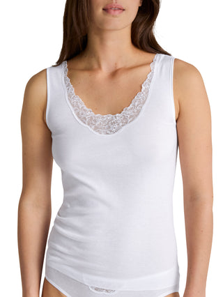 DAMEN Top ohne Arm, weiss