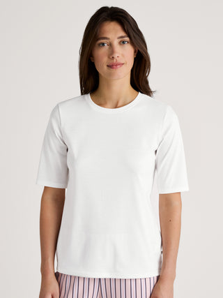 DAMEN Shirt kurzarm, star white