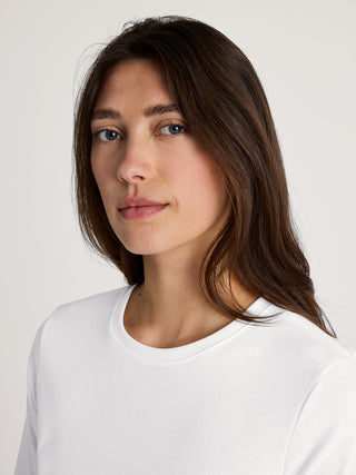 DAMEN Shirt kurzarm, star white