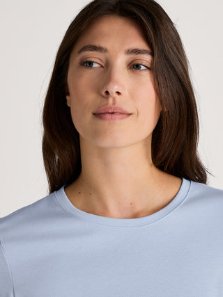 DAMEN Shirt kurzarm, harmony blue