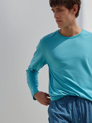 HERREN Shirt langarm, bright blue
