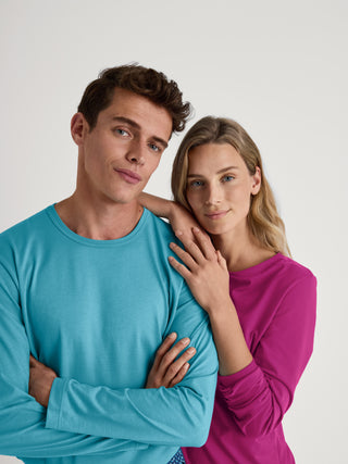 HERREN Shirt langarm, bright blue
