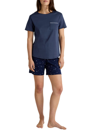 DAMEN Pyjama kurz, peacoat blue