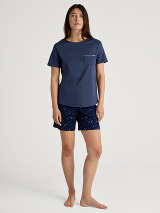 DAMEN Pyjama kurz, peacoat blue