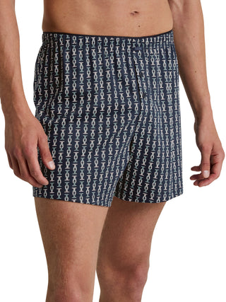 HERREN Boxer Short, blue lily