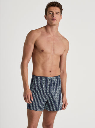 HERREN Boxer Short, blue lily