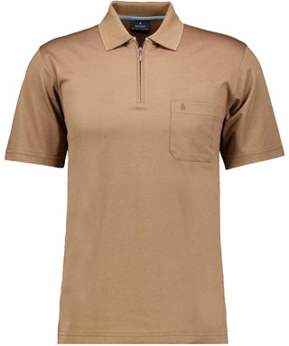 Softknit-Poloshirt mit Zip