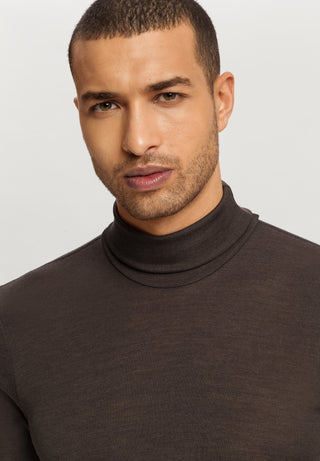 Woolen Silk Turtle-Neck Shirt