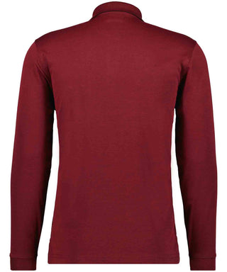 Softknit-Polo mit Brusttasche, Langarm