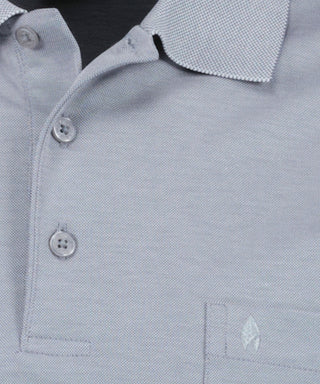 Softknit-Polo mit Brusttasche, kurzarm