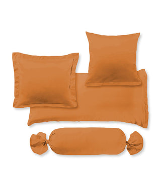 S-009100 | colours | fleuresse | Kissenbezug aus Mako Satin Baumwolle |  2044 ORANGE  | 100% Baumwolle | 4043202116960