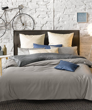 S-009100 | colours | fleuresse | Kissenbezug aus Mako Satin Baumwolle |  2044 ORANGE  | 100% Baumwolle | 4043202116960