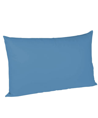 S-009100 | colours | fleuresse | Blaue Kissenbezüge aus edlem Mako Satin |  6072 MEERESBLAU  | 100% Baumwolle | 4043202392524
