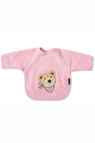 Morgenstern Lätzchen mit Arm Bär, Luxus Baumwolle, rosa